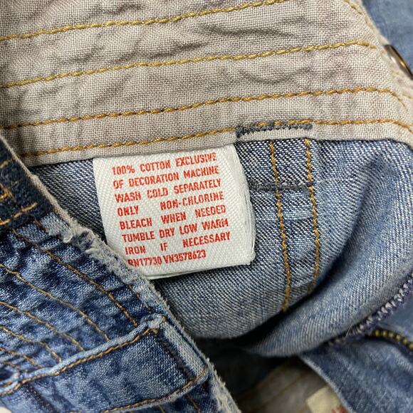 Mossimo Juniors Size 7 Blue Denim Cargo Mini Skirt - Picture 6 of 8
